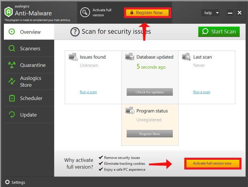 Upgrade Auslogics Anti-Malware