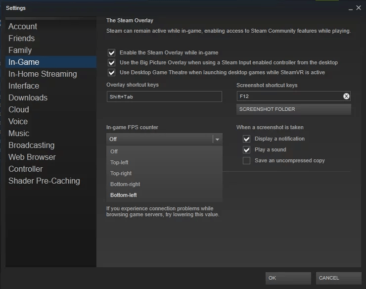 check FPS on Steam