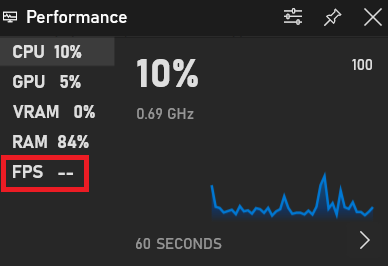 Check frames per second on PC