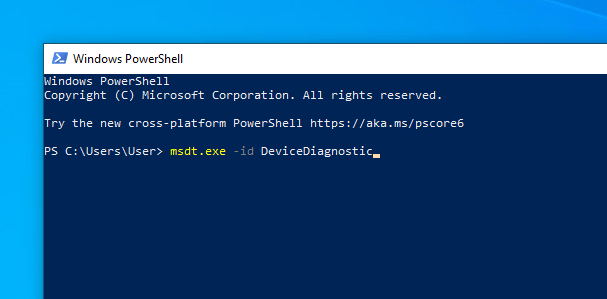 Diagnose your device via PowerShell