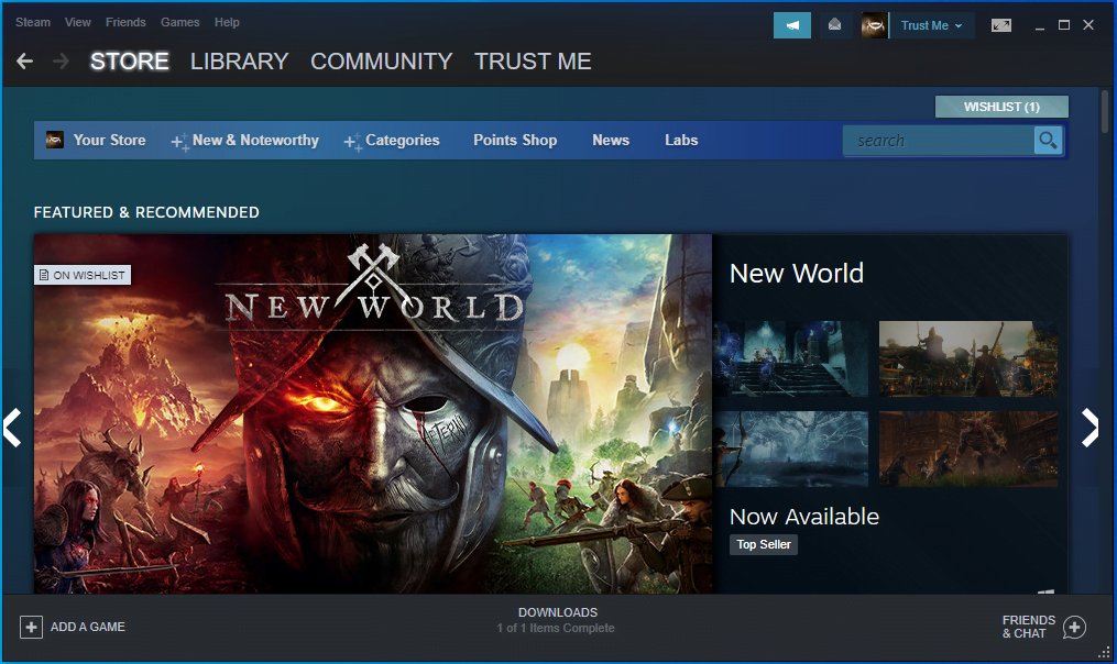 Run Steam from the Start menu.