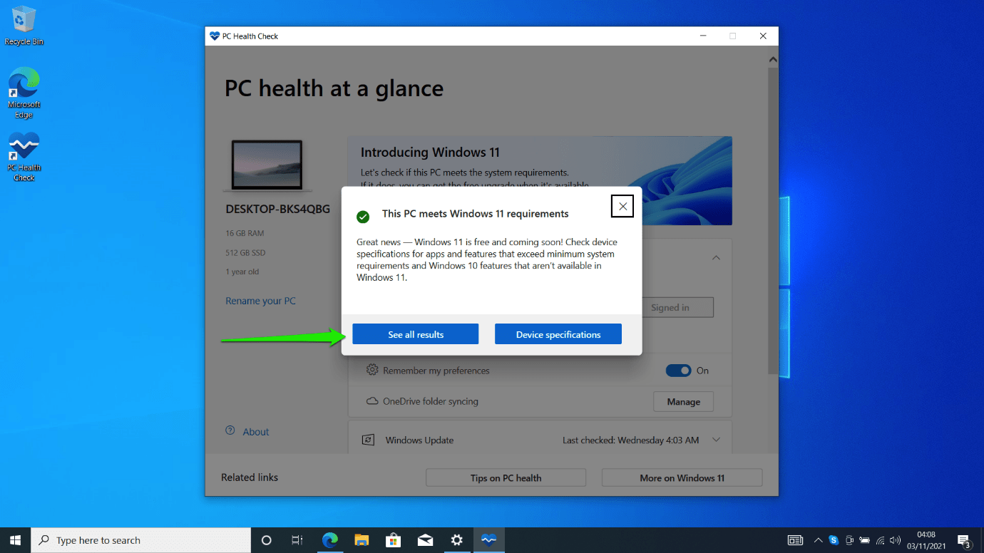 This PC Meets Windows 11 Requirements