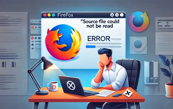 How to Remove the Source File Could Not Be Read Firefox Message?