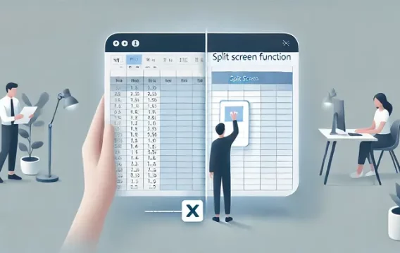 How to Use the Split Screen Function in Microsoft Excel?