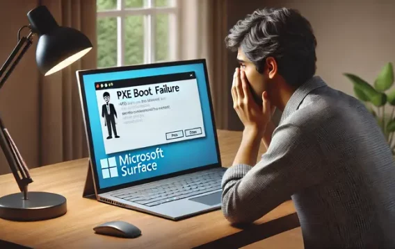 What If the PXE Boot Fails on a Surface Laptop?